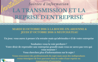 Invitation transmission reprise d'entreprise